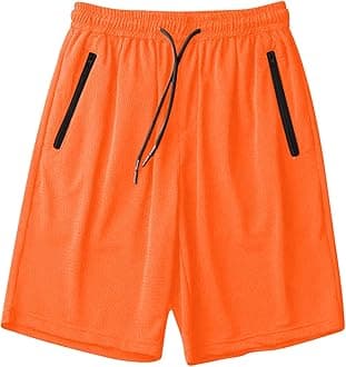 Men's Thin Ice Silk Quick Dry Shorts Casual Drawstring Elastic Waist Stretch Yoga Running Short Pants with Pockets