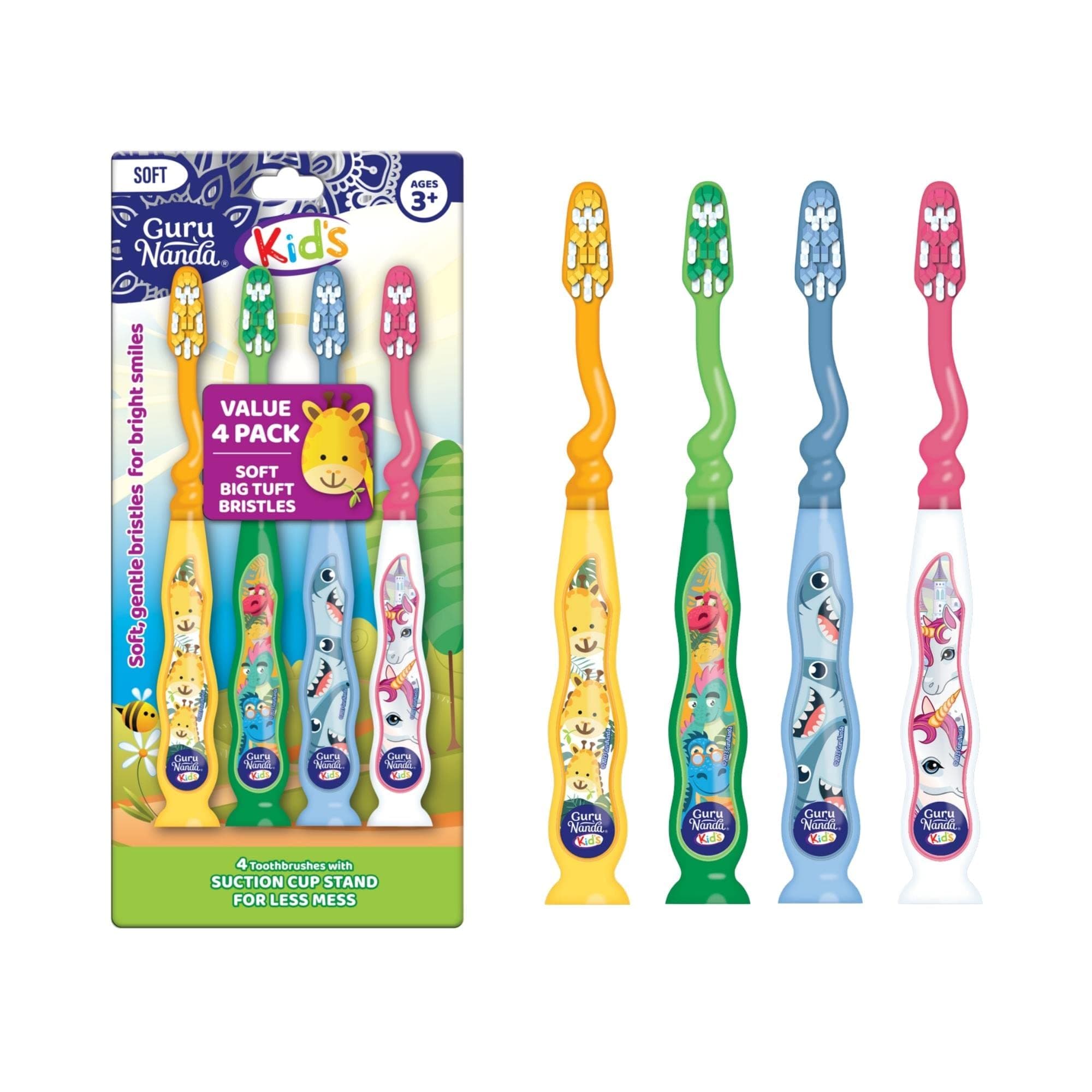Suction Cup Toothbrush 4 Pack