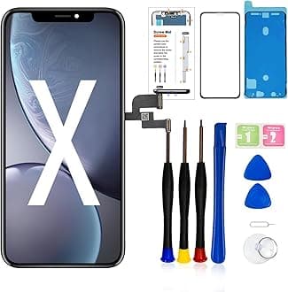 for iPhone X10 Screen Replacement ，5.8 inch LCD Display 3D Touch Screen Digitizer Assembly,Compatible with iPhone X 10 Screen Replacement Kit (A1865,A1901,A1902) with Repair Tools Kit +Tempered Glass