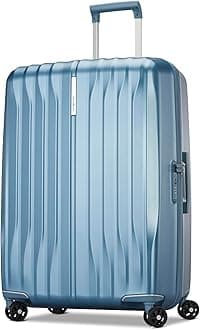 UpLIFT Large Checked Hardside Luggage with Spinner Wheels - Airline-Approved, TSA Lock, Adjustable Handle System - Polycarbonate Hard Suitcase for Ultra Lightweight Travel - Elemental Blue