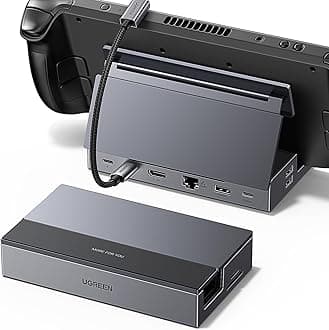 UGREEN Steam Deck Dock 9-in-1 USB C Docking Station Foldable Stand, 4K@60Hz HDMI, Gigabit Ethernet, PD 100W, 10Gbps USB A&C 3.2, TF/SD for Steam Deck, Rog Ally, ROG Xbox Ally, Legion Go