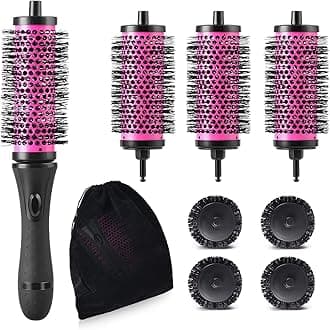 HivexagonRound Hair Brush Set with Detachable Barrels Styling Tool, 4 Barrels 1 Handle BT065