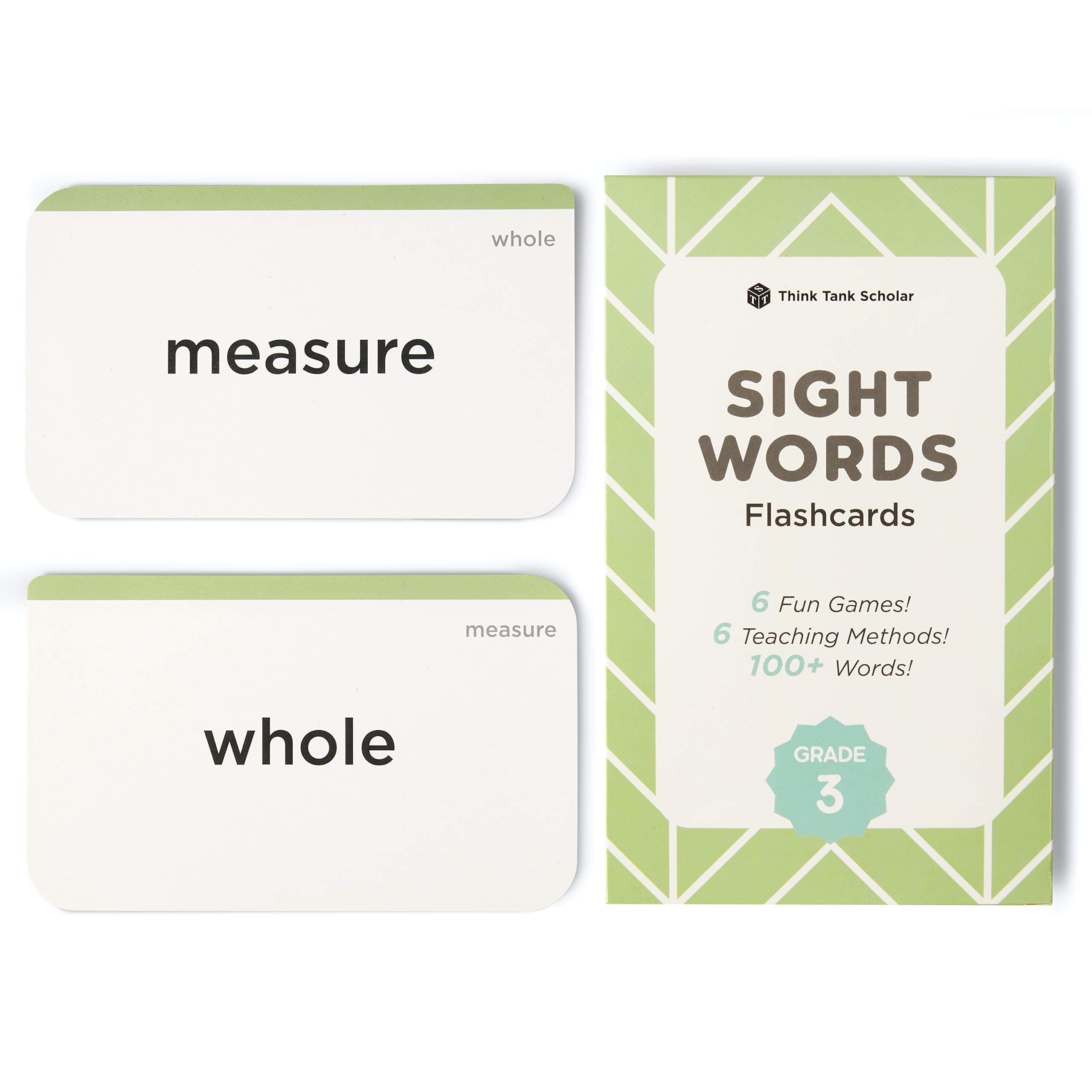 Think Tank Scholar 3rd Grade Sight Words Flash Cards (Third Grade) | 100+ Dolch & Fry Sight Words | 6 Games | 6 Teaching Methods