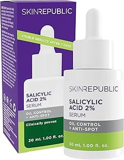 Skin Republic Salicylic Acid 2% Serum. Clinically Proven to Reduce Pimples in 7 Days. Made in Europe.