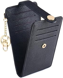 POIUGOYA Slim Wallet for Women,RFID Blocking Bifold Credit Card Holder with Zipper Coin Pocket,ID Window,Keychain