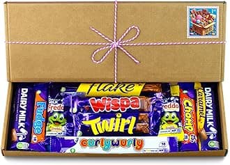Chocolate Hamper, Letterbox Chocolate Gift Box of 10 Fullsize Dairy Milk Chocolate bars, Ideal Gifts For Women & Gifts For Him