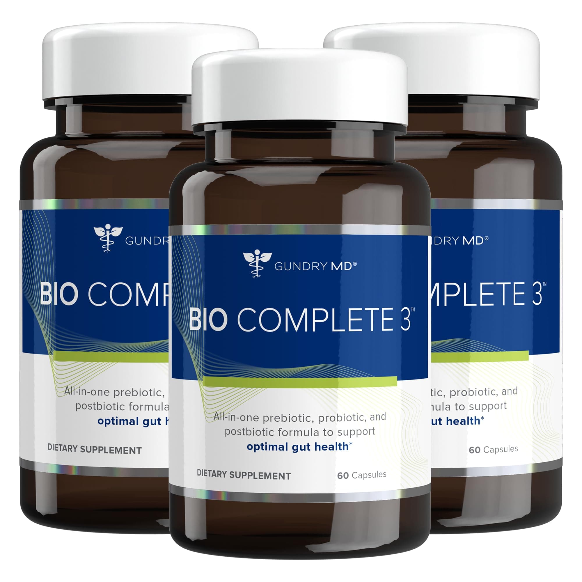 Gundry MD® Bio Complete 3 - Prebiotic, Probiotic, Postbiotic to Support Optimal Gut Health, 30 Day Supply (90 Day Supply)
