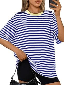 Trendy Queen Womens Oversized Summer T Shirts Plus Size Spring Cute Casual Tops Short Sleeves Fashion Workout Clothes