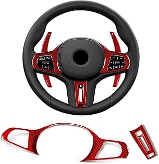 T-carbon Steering Wheel Frame Cover Trim Fits BMW 1-7Series X3 X5 X6 X7 I4 Z4 M3 M4 M5 M8 XM X3M X4M X5M X6M 2024;Fits BMW G20 G21 G22 G26 G29 G30 G32 G42 F44 F90 F95 F96 Glass Fiber Accessories