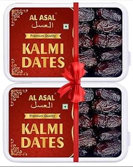 Al asal Kalmi Dates (500g+500g) Soft Dates All Natural | IML Continer Packed | Khajoor Khejur Premium International Fresh Queen kimia 100% Naturally Dried Dates | Sourced from Saudi Arabia | Vegan & No Artificial Flavour No Preservatives | No Added Sugar | Gluten Free | Non GMO | Dry Fruits | Khajur (1 kg)