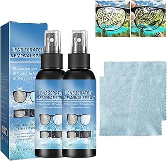 Biaoyun Lens Scratch Removal Spray 2 PCS, Repair Lens Glass Grinding Scratch, Glasses Windshield Repair Fluid, Cleaner Spray for Sunglasses Screen Cleaner Tools