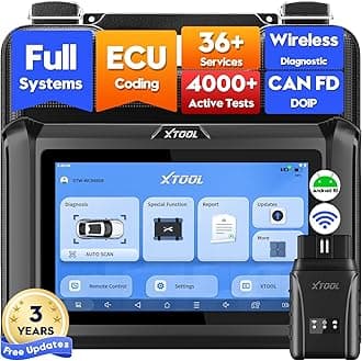 XTOOL D7W Wireless OBD2 Scanner Diagnostic Tool 2026 AI-Assisted Bidirectional Scan Tool Upgraded of D7/D7S/D7BT, ECU C0ding, 39+ Resets, CAN FD & DoIP, All System Scanner for Car, 3-Yr Update