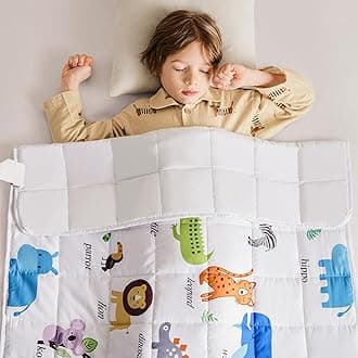 Topcee Weighted Blanket (7lbs 40"x60") Heavy Blanket, Weighted Blanket Cooling Blanket for Sleeping Perfect for 40-60 lbs,Throw Size Breathable Blanket with Premium Glass Bead