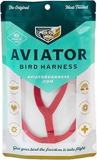 The AVIATOR Pet Bird Harness and Leash: Petite Red XX-Small