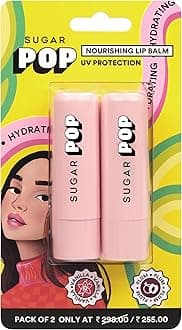 SUGAR POP Nourishing Lip Balm Pack of 2 | Shea-Butter & Avocado Oil Infused | Moisturizing & Hydrating | Intense Care | 9 gm - Vanilla and Plum (Blister Duo)