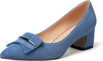 Elashe Women Block Heel Pumps|Pointed Toe Court Shoes|Buckle Design Mid Block Heels|Slip on Heeled Shoes|Elegant Office Ladies Business Pump Shoes