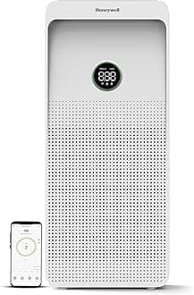 - Honeywell Air Purifier For Home,4 Stage Filtration,Covers 1085sq.ft,PM 2.5 Level Display,with WIFI & ALEXA,H13 HEPA & Activated Carbon Filter,Removes 99.99% Pollutants,Micro Allergens-Air Touch U1