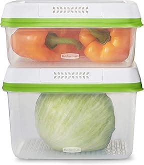 FreshWorks Produce Saver, Large Produce Storage Containers, 4 Piece Set