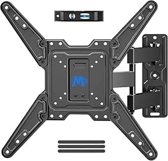 UL Listed TV Wall Mount for Most 26-55 Inch TVs, Full Motion TV Mount with Perfect Center Design, Articulating Wall Mount TV Bracket Swivel and Tilt, Max VESA 400x400mm, Up to 77LBS