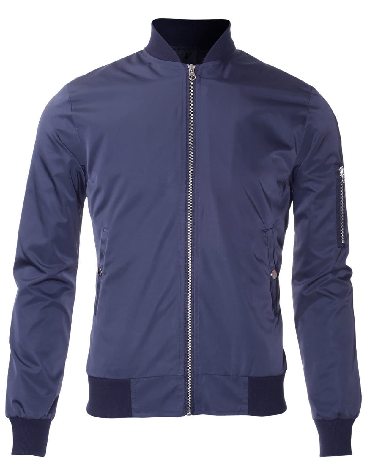 FLATSEVEN Mens Lightweight Varsity Baseball Bomber Jacket