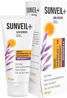 Rotex Will Impex Sunveil+ Sunscreen Gel Broad Spectrum UVA + UVB, Water Resistant SPF 50/PA +++,Oil Free, Non-irritant, Non-comedogenic foa all skin types 50gm