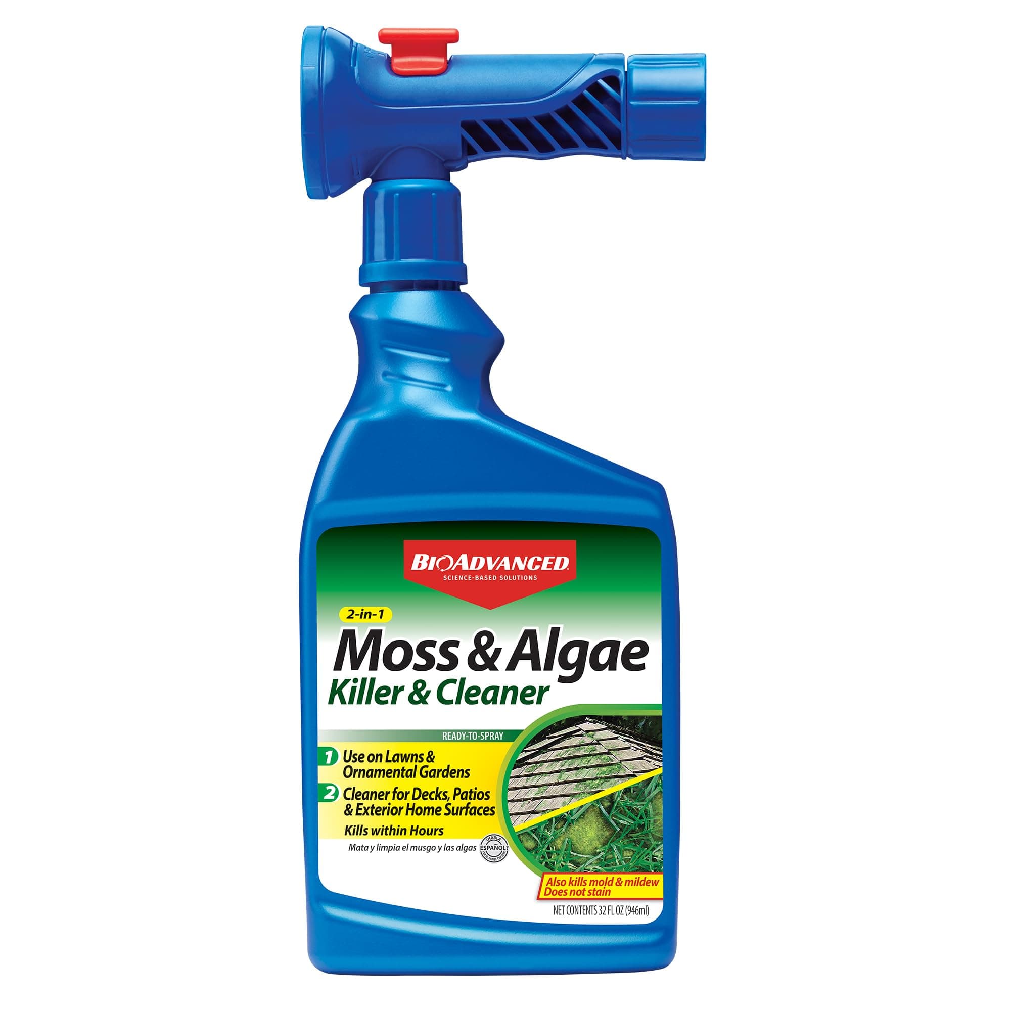Bayer Advanced 704710 2-in-1 Moss and Algae Killer Ready-To-Spray, 32-Ounce