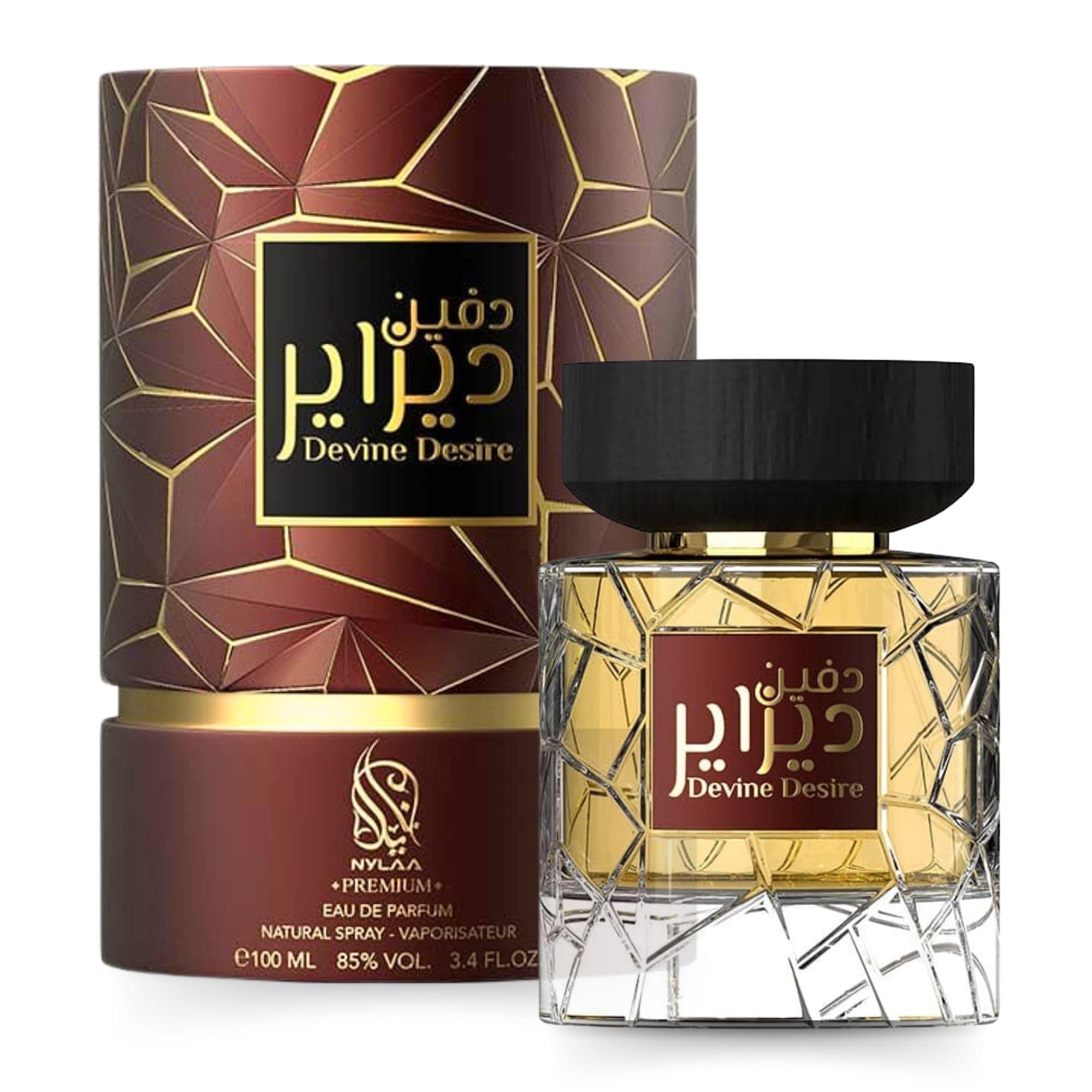 Devine Desire Eau de Parfum by Nylaa 100ml- Angel Share Perfume for Women & Men - Tonka Bean Woody Vanilla Fragrance