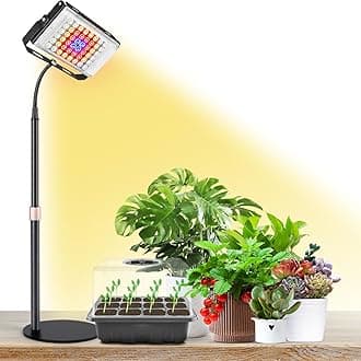 LORDEMPlant Grow Light, Full Spectrum Desk Plant Light, Angle Adjustable LED Growing Lamp with On/Off Switch, Height Adjustable 9.5-15.4 inches, Ideal for Indoor Plants