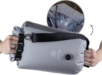 Washbag Portable Washing Machine - 15L Fully Waterproof Dry Bag - Lightweight Compact Nylon Washing Machine - Portable Manual Clothes Washer Laundry Bag (Gray)