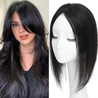 Aimeolyn Hair Toppers for Women Real Human Hair,Hairs Toppers for Women No Bangs Top Hairs Extensions/Pieces Upgrade Lace Base Premium Remy Hai r Topper 14inch