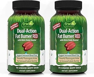 Irwin Naturals Dual-Action Fat Burner RED – 75 Liquid Soft-Gels - 2 Pack