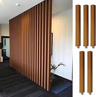Room Divider Modern DIY Room Divider for Privacy Screen/Doorway/Studio Apartment, Square Wall Partition Floor to Ceiling Design, Easy to Install & Remove (Color : 5pcs Height, Size : 110cm/43.3in/