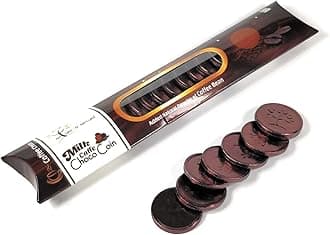 NATURE 'N' NATURE Brown Coin Coffee Milk Chocolates Strip, 45gms (Pack of 3), 60 pcs, Coin Chocolate Gifts for Holi, Rakhi, Diwali, Anniversary, Birthday, Christmas, Valentines