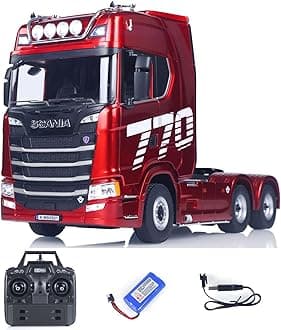 1/18 770S Plastic RC Tractor Truck Toys Finished Model RTR 7.4V Battery Radio 19CH Light Sound Effects Remote Control Lorry Car for Adult