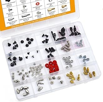 150PCS Computer PC Screws M.2 Standoff SSD Mounting Screws Kit for Motherboard, SSD, Hard Drive, PC Case, Power Supply, M.2 SSD Standoff Mounting Screws for Computer Laptop DIY & Repair