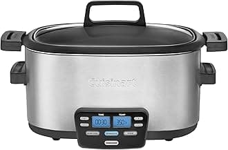 Cuisinart 3-In-1 Cook Central Multi-Cooker, Slow Cooker, Steamer 6 quart Silver Msc-600