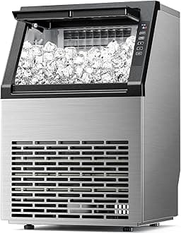 Antarctic Star Commercial Ice Maker Machine 79Lbs/24H, Self-Cleaning, Ice Scoop, Freestanding Ice Cube Machine for Home, Bar, Restaurant, Coffee Shop
