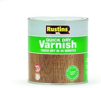 Rustins Quick Dry Varnish 1L - Touch Dry in 30 Minutes - Clear Matt Finish
