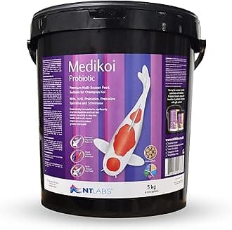 NT Labs Medikoi Probiotic Multi-Season, Complete Feed For All Pond Fish, Ideal For All Year Round Feeding, Rich in Probiotic Bacteria, Maintains Immune System, Koi Fish Food (6mm) (5 kg)