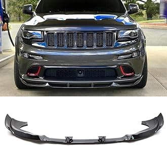 Front Bumper Lip Splitter Carbon Fiber Print 3Pcs set Compatible with for Jeep Grand Cherokee SRT 2013-2016,SRT8 2012-2013,2015-2016