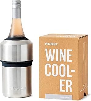 Wine Chiller | Award Winning Iceless Design | Keeps Wine Cold up to 6 Hours | Wine Accessory | Next Generation Ice Bucket | Fits Some Champagne Bottles | Perfect Gift for Wine Lovers (Stainless)
