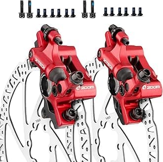 Hycline Zoom Hydraulic Disc Brake Calipers: HB-100 MTB Bike Disc Brakes Front & Rear Caliper Set for Mountain, Road Bicycle and E-Bike