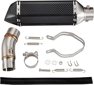 Motorcycle Muffler Mid Pipe, Muffler Adapter Connect Pipe Compatible with Kawasaki Ninja 400 Z400 2018 2019 2020 2021 2022 2023 Ninja 500 2024