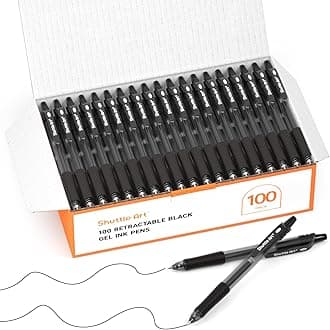 100 Pack Black Gel Pens