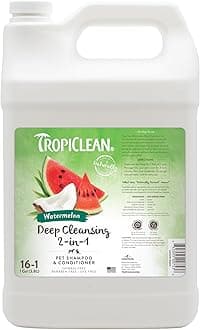 2-in-1 Dog Shampoo and Conditioner, Professional Dog Shampoo, Puppy Safe, Moisturizing Detangler, Made in USA, Watermelon Scent, 1 Gallon