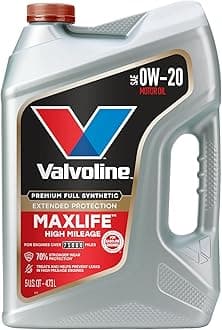 Extended Protection High Mileage with Ultra MaxLife Technology 0W-20 Full Synthetic Motor Oil 5 Quart