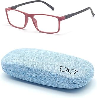 Nearsighted Glasses for Distance with Hard Case Blue Light Spring Hinge Glasses Not Reading Glasses