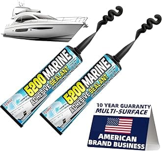 - [Black] 3oz Marine Adhesive Sealant 5200 Fast Cure - Permanent, Watertight Bonding and Sealing - UV Resistant, Above & Below Waterline- for Boats, Hulls, Decks & RVs,Pond Sealant
