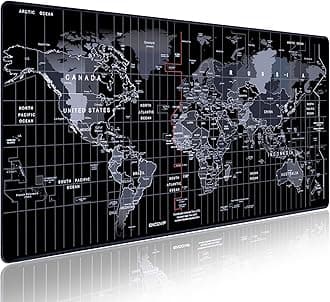 EXCOVIP Gaming Mouse Pad XXL,Anti-Skid 900x400mm Mouse Pads Extended Large Desk Pad World Map Keyboard Mousepad (Upgrade Version) 9640