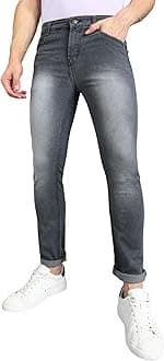 Urbano FashionMen's Slim Fit Mid Rise Denim Jeans Stretchable